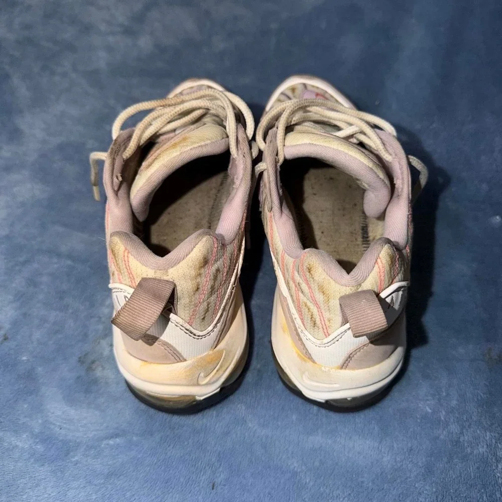 Nike Air Max 98 White/Atomic Pink-Crimson Tint Womens Size 9.5 no insoles